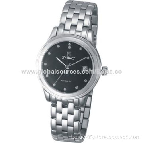 Blue dial stainless steel case and strap couple watchNew